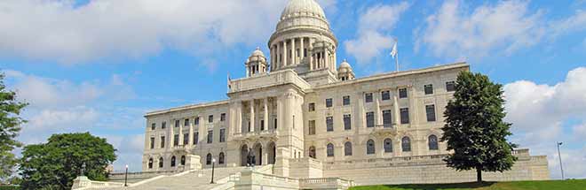 Rhode Island State House that passed Drunk Driving Ignition Lock System Bill