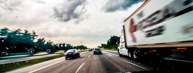 large truck in interstate