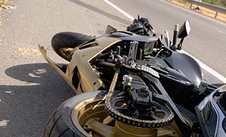 motorcycle accident with injured motorcyclist