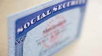 A Social Security card.