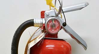 fire extinguisher is a must have for a house and good for National Safe at Home Week