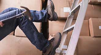 man falling off ladder and after suffering an injury he should seek vocational rehabilitation