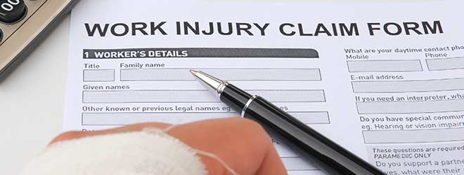 work injury claim form for Severe Construction Injuries
