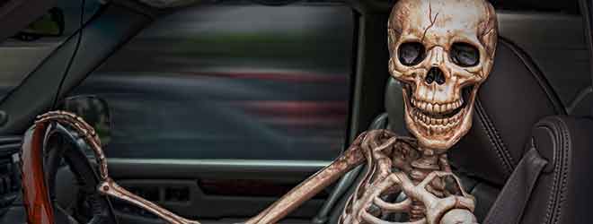 skeleton driver for tips to drive frighteningly safe on halloween night