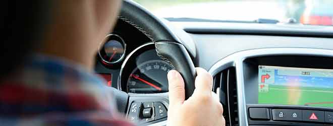 driver using hands free while driving