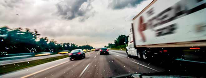 a view from a dashboard camera