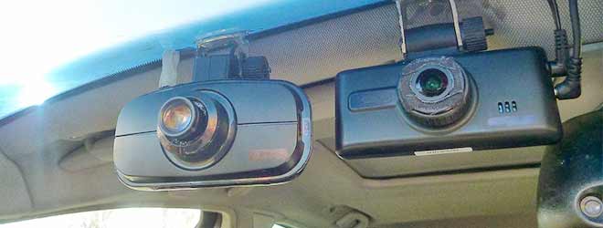 mounted dashboard camera in car