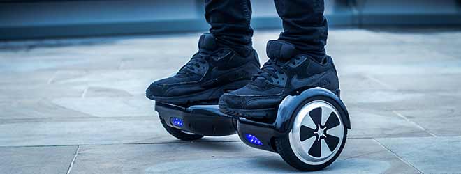 hoverboard being used by a Providence man