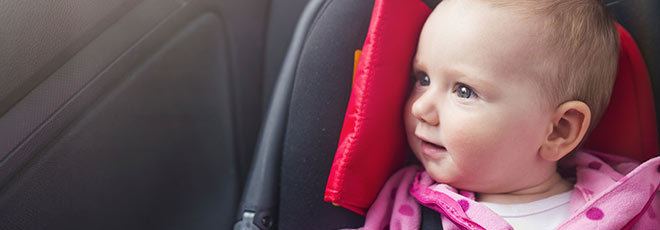 baby trapped in backseat of a hot car
