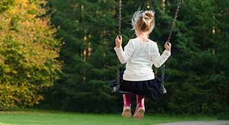 girl on swing