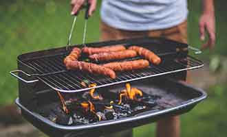 Burn injury Risk from open flame barbecuing grill