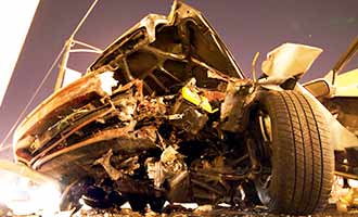 Crashed car that lead to Car Accident Deaths