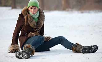 hospital Slip-and-Fall Accident in icy hospital parking