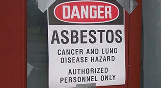 Asbestos Exposure Danger Sign