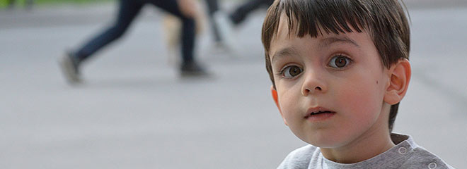 kid with autism on playground