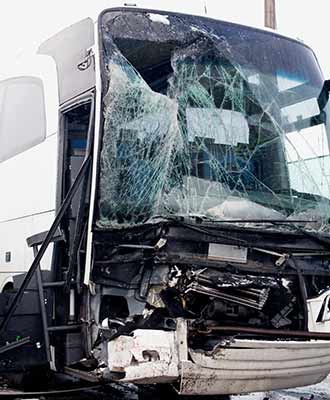 Bus after an accident