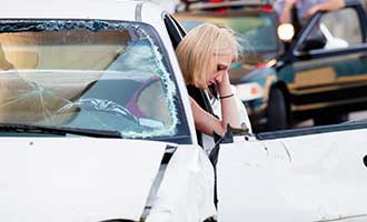 woman car accident victim