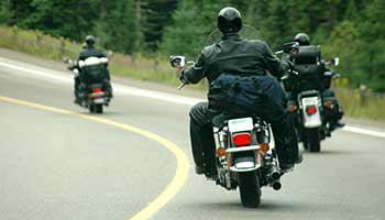 Motorcycle riders using motorcycle safety