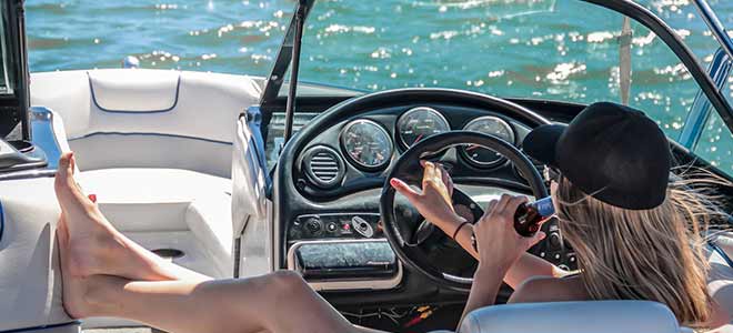 boat operator consuming alcohol while driving a boat