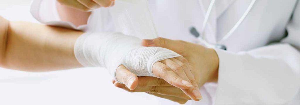 Injuries to a worker hand