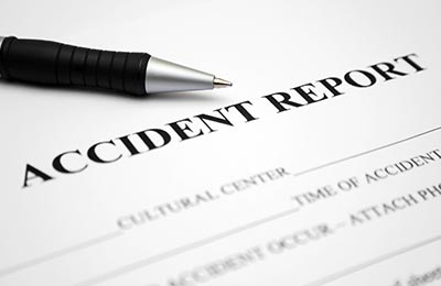 Car Accident Report Form for a total loss