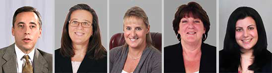 Five headshots of Pawtucket, Rhode Island, car accident lawyers.