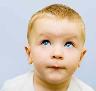 A child looking up 