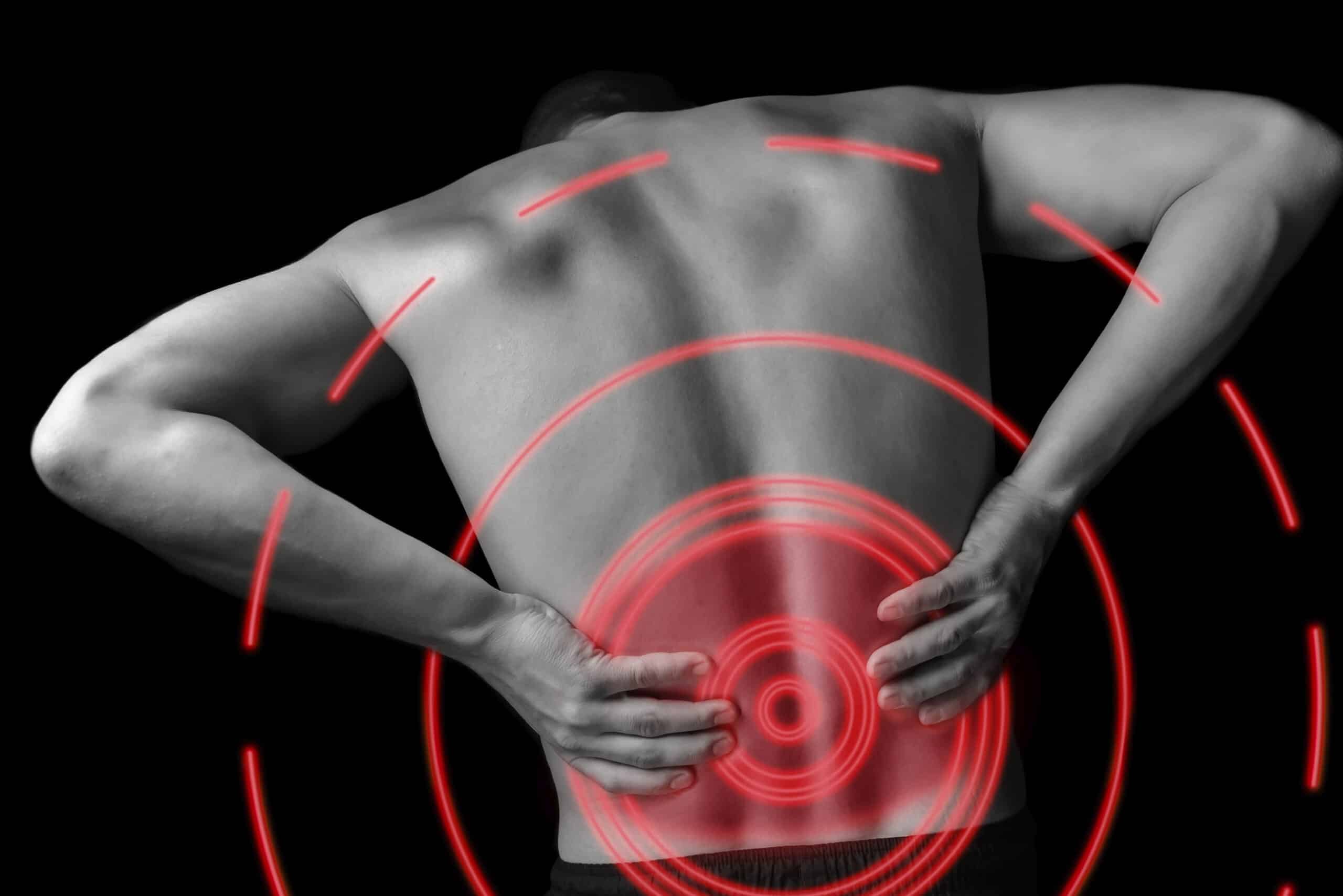 A man experiencing back pain