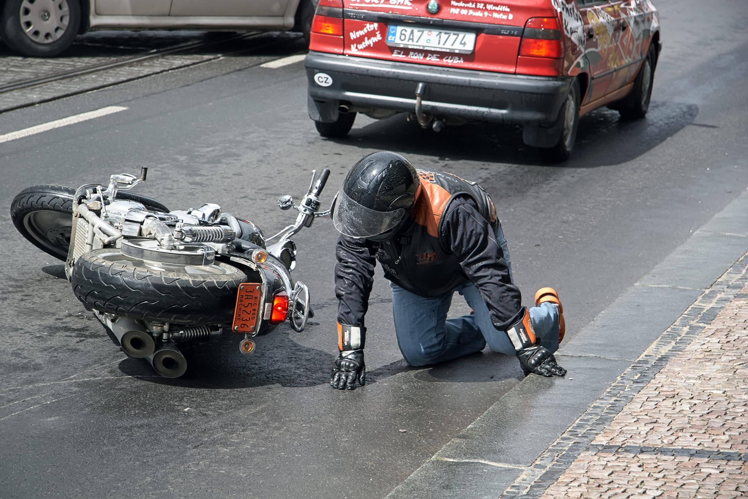 Woman injured after motorcycle accident