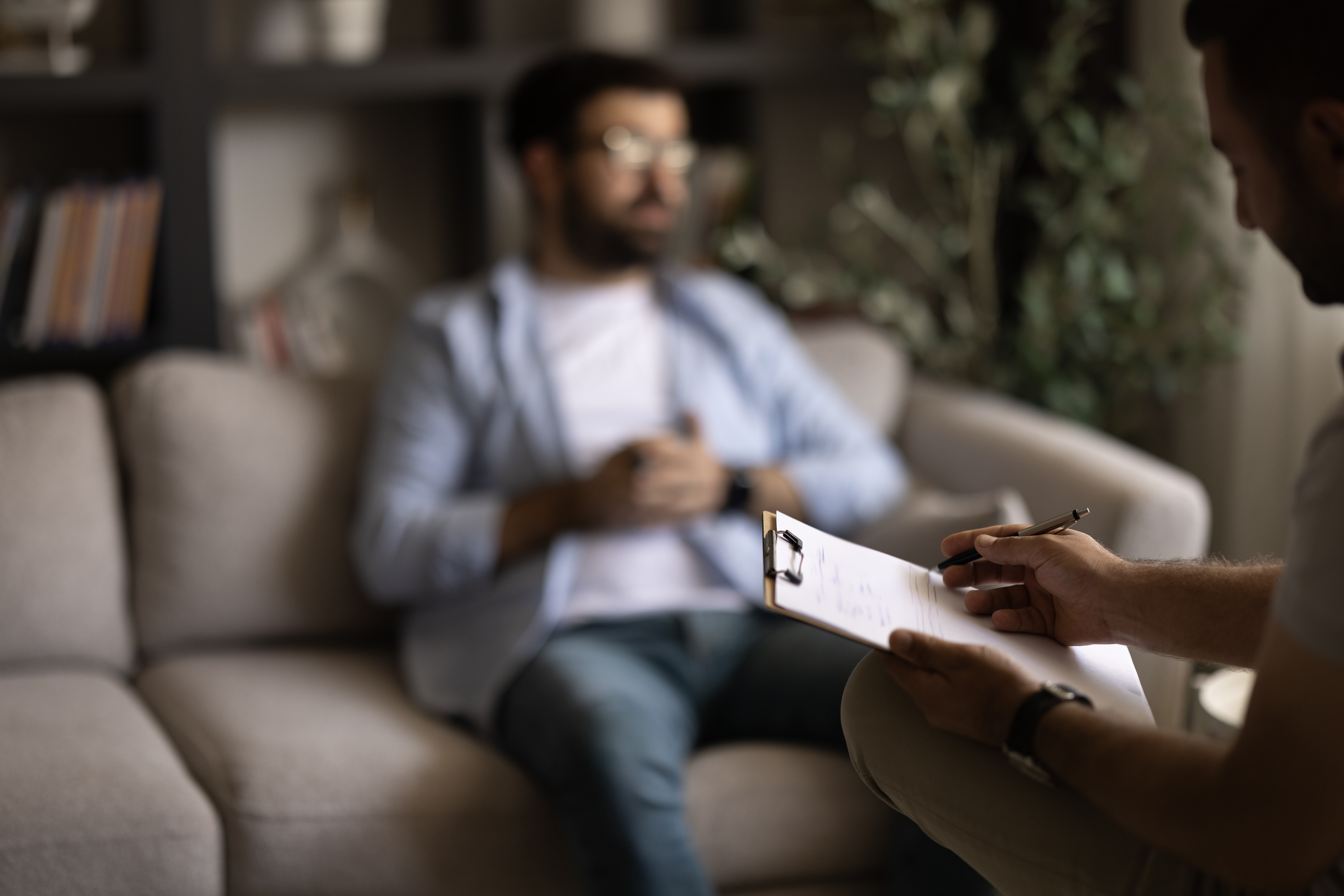 A Psychiatrist speaking to her patient.