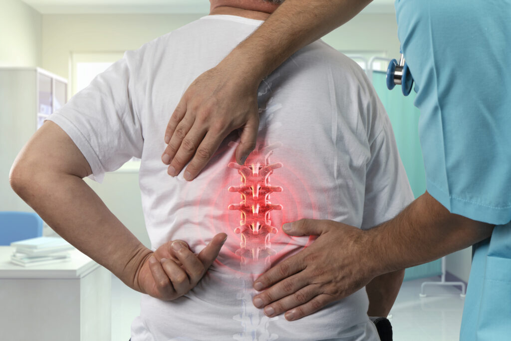 Depiction of spinal injury